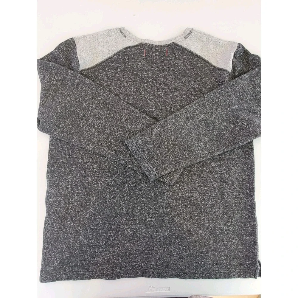 Tommy‎ Bahama Mens Grey Colorblock Marlin Long Sleeve Crewneck Tee Shirt XL